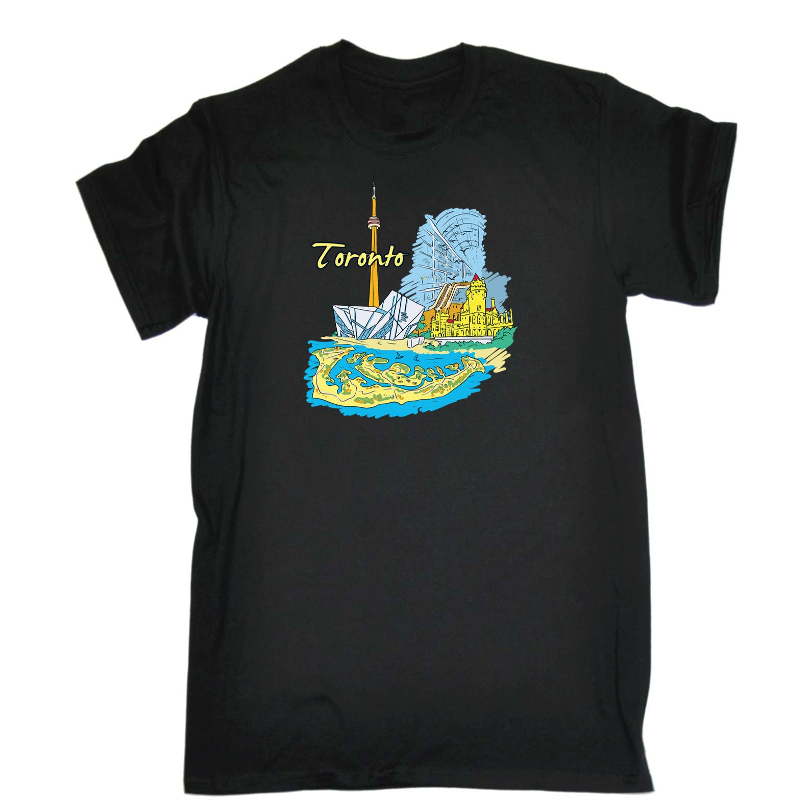 Toronto Canada Country Flag Destination - Mens 123t Funny T-Shirt Tshirts