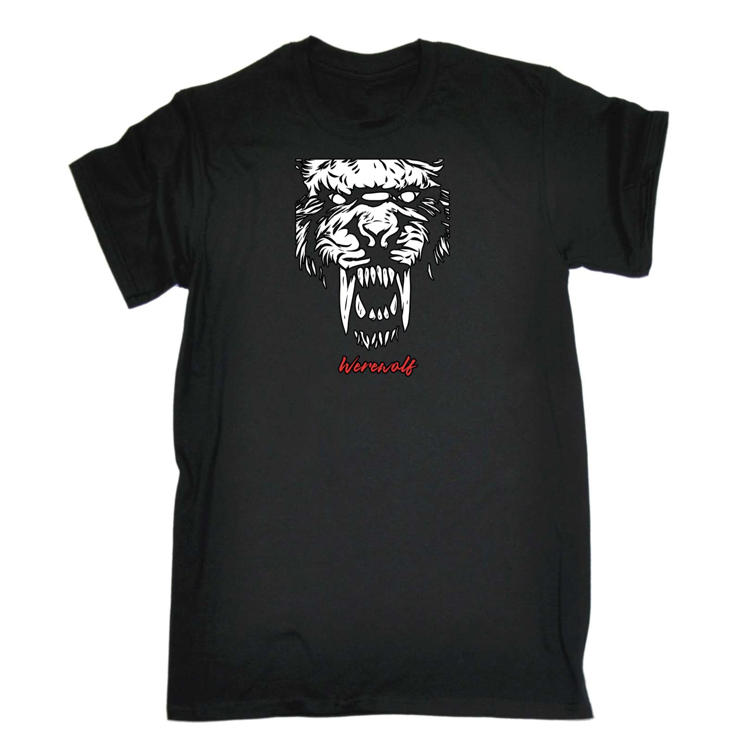 Werewolf Face Fashion - Mens 123t Funny T-Shirt Tshirts