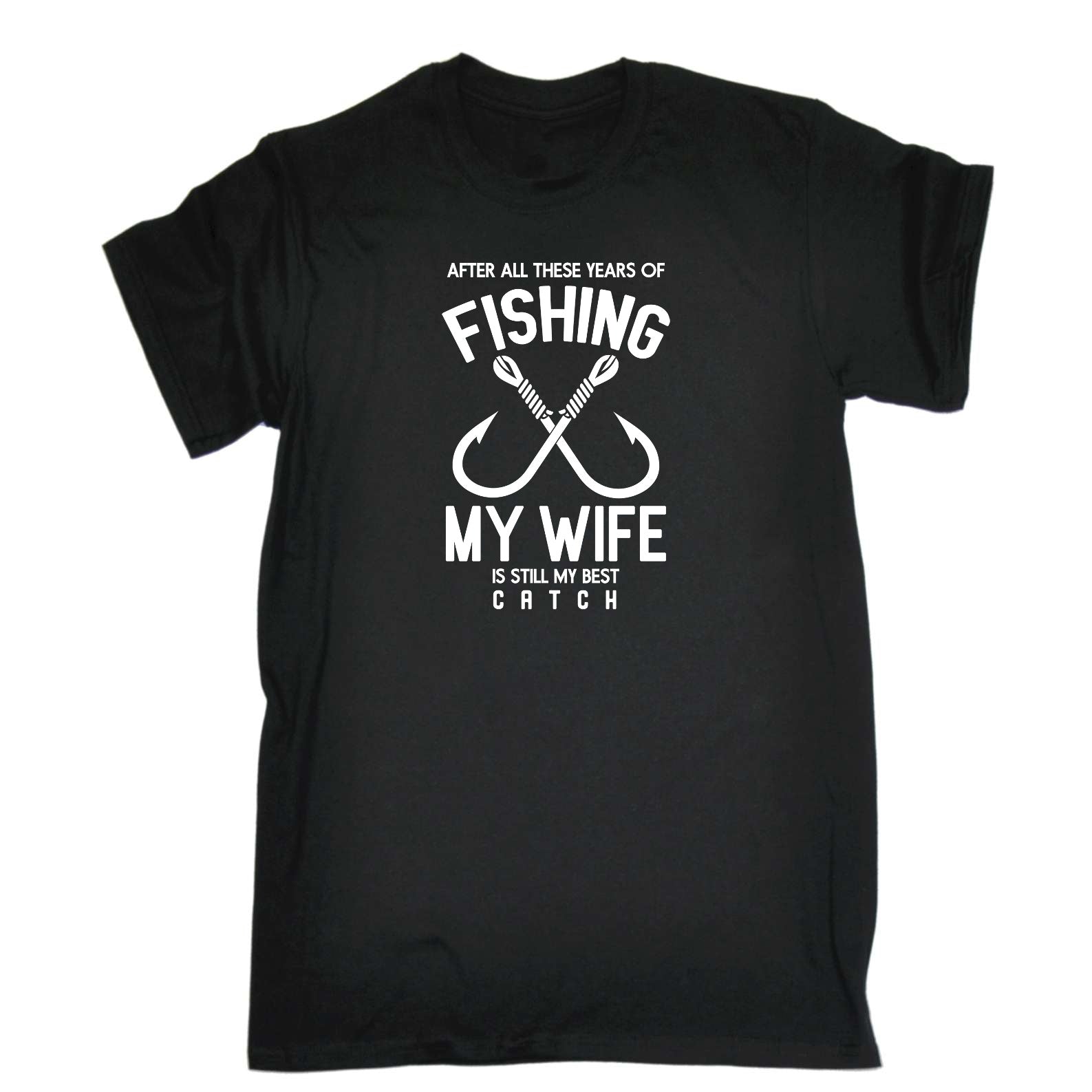 After All Thes Years Fishing My Wife Best Catch Fish - Mens Funny T-Shirt Tshirts