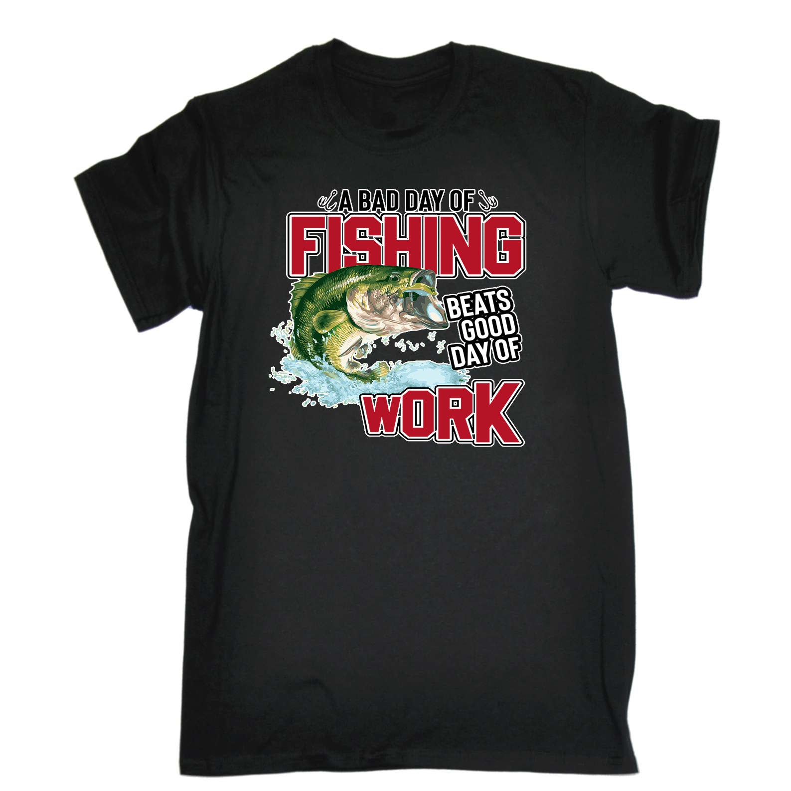 A Bad Day Fishing Beats Good Day At Work Angling Fish - Mens Funny T-Shirt Tshirts