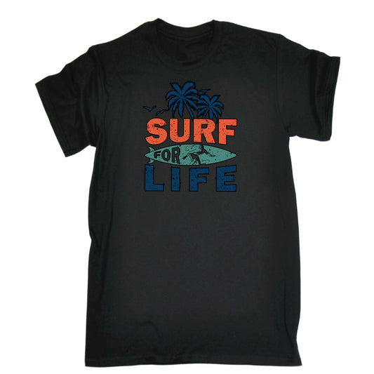 Surf For Life Surfing - Mens 123t Funny T-Shirt Tshirts