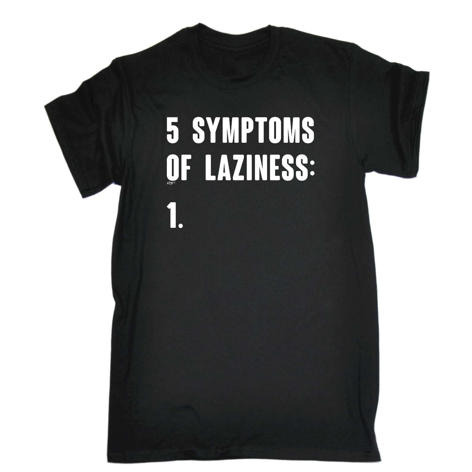 5 Symptoms Of Laziness - Mens Funny T-Shirt Tshirts