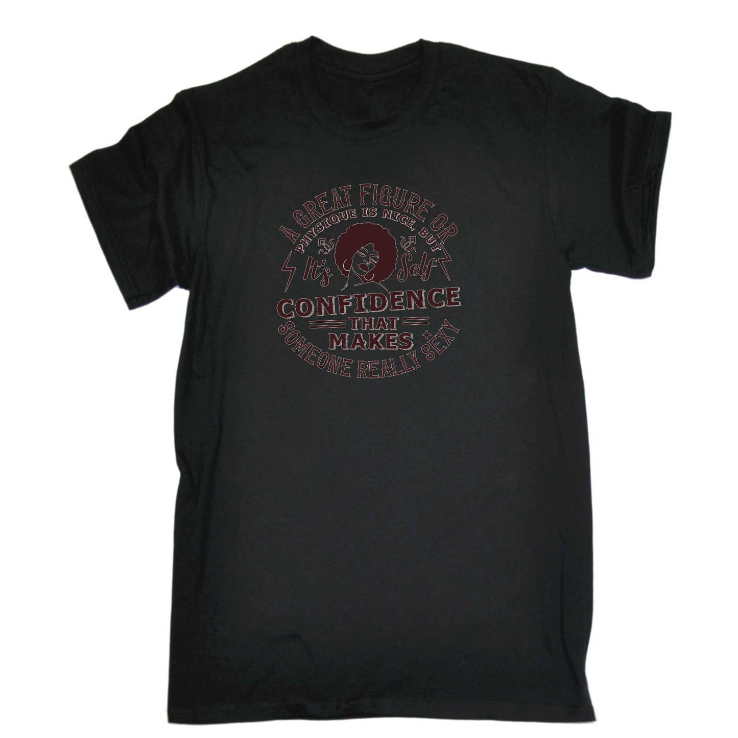 Great Figure Or Physique Is Nice Self Confidence - Mens 123t Funny T-Shirt Tshirts