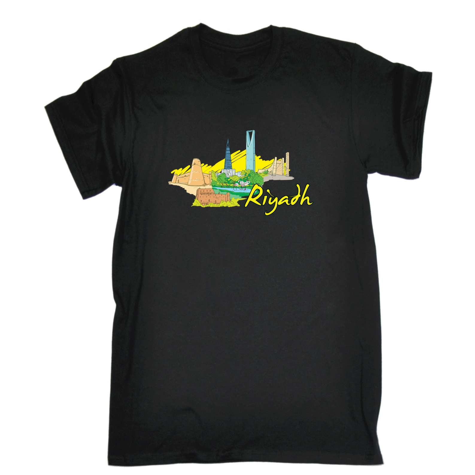Riyadh Saudi Arabia Country Flag Destination - Mens 123t Funny T-Shirt Tshirts