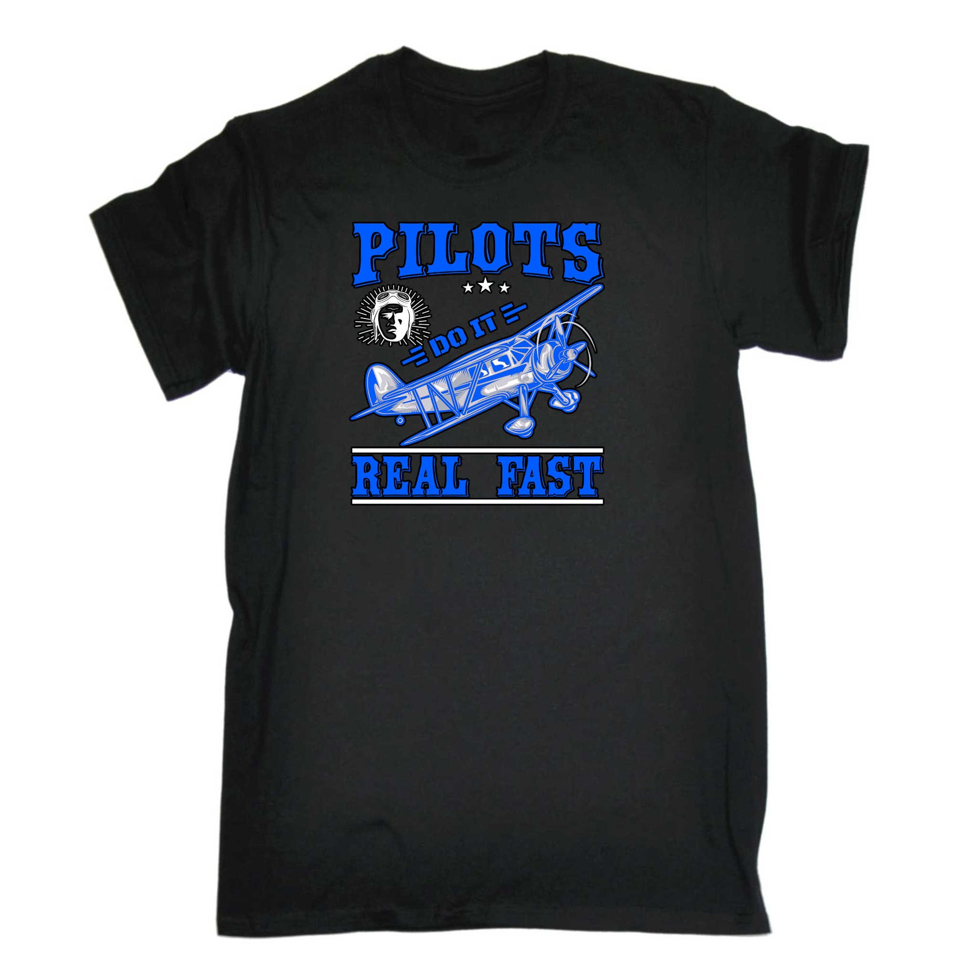 Pilots Do It Real Fast Aviation - Mens 123t Funny T-Shirt Tshirts