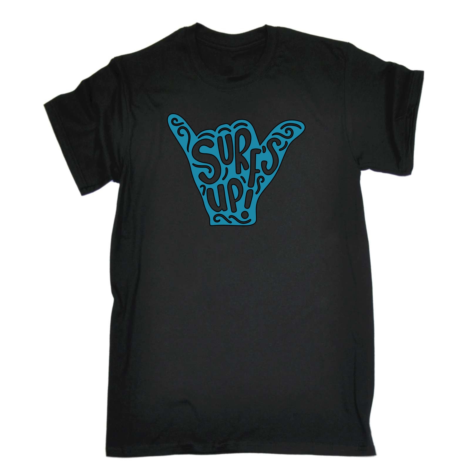 Surfs Up Surf Surfing Ok Hand - Mens 123t Funny T-Shirt Tshirts