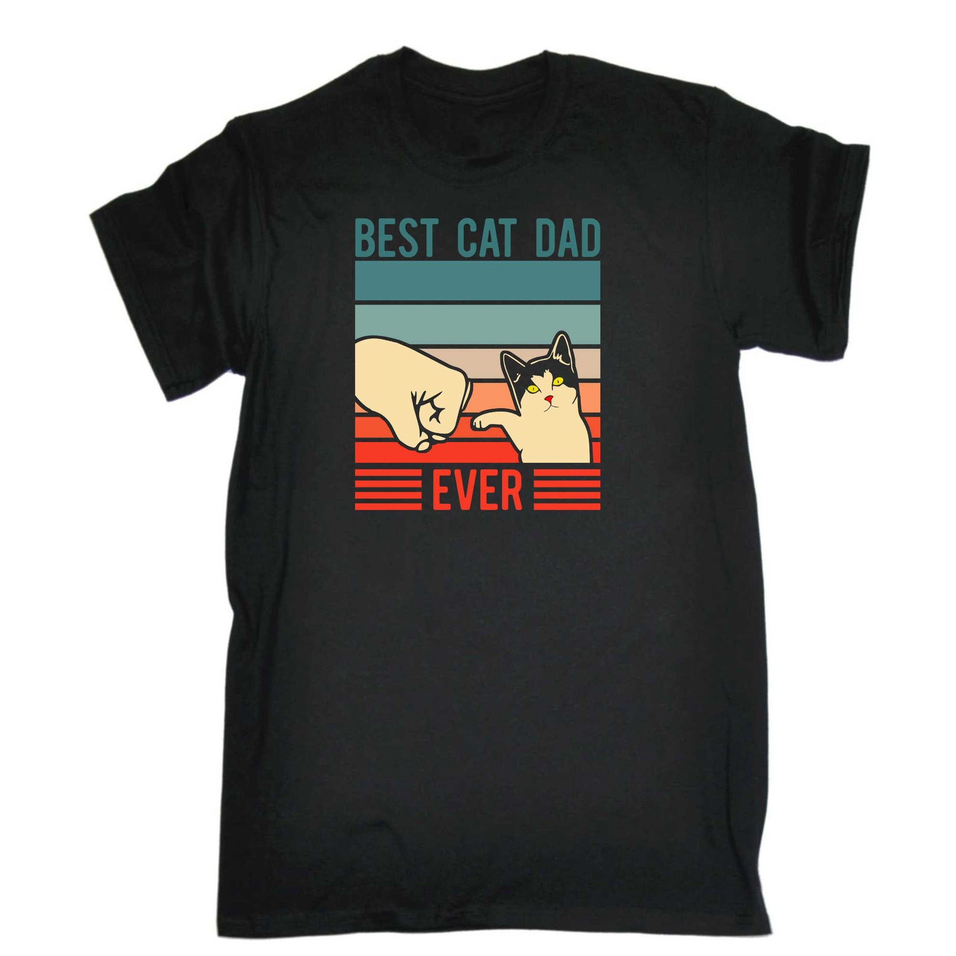 Best Cat Dad Ever Paw - Mens 123t Funny T-Shirt Tshirts