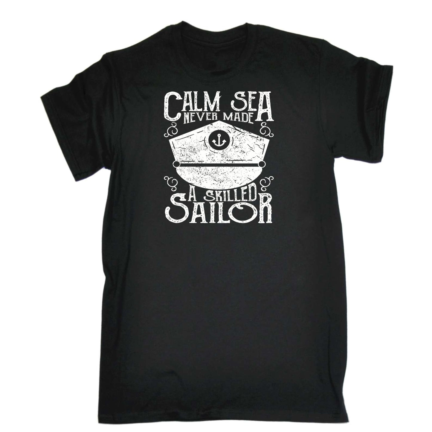 Calm Sea Skilled Sailor - Mens 123t Funny T-Shirt Tshirts