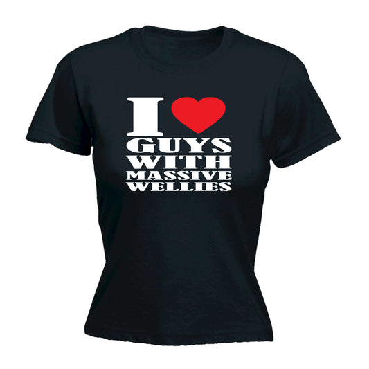 Love Heart Guys With Massive Wellies - Funny Womens T-Shirt Tshirt