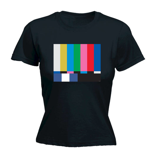 Tv Colour Test Screen - Funny Womens T-Shirt Tshirt