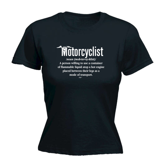 Motorcyclist Noun Motorbike - Funny Womens T-Shirt Tshirt