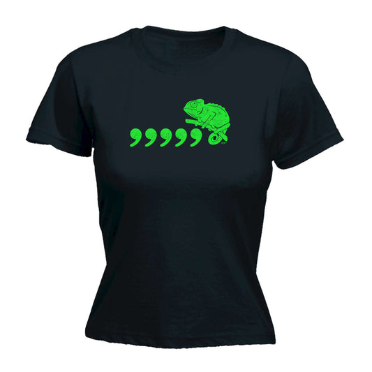 Comma Chameleon 80'S Retro - Funny Womens T-Shirt Tshirt