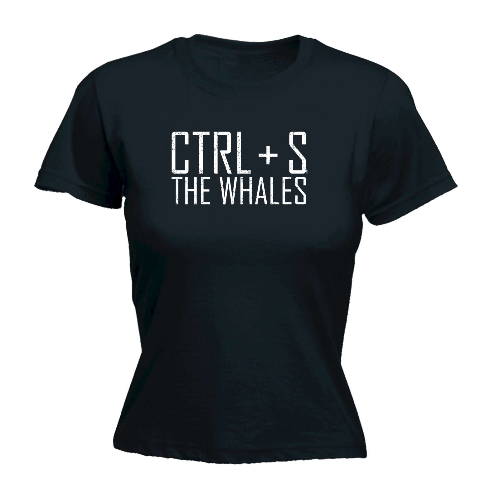 Ctrl S Save The Whales - Funny Womens T-Shirt Tshirt