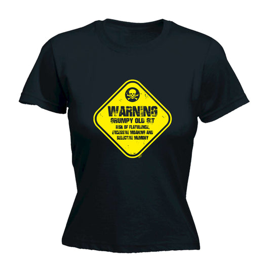 Warning Grumpy Old Git - Funny Womens T-Shirt Tshirt