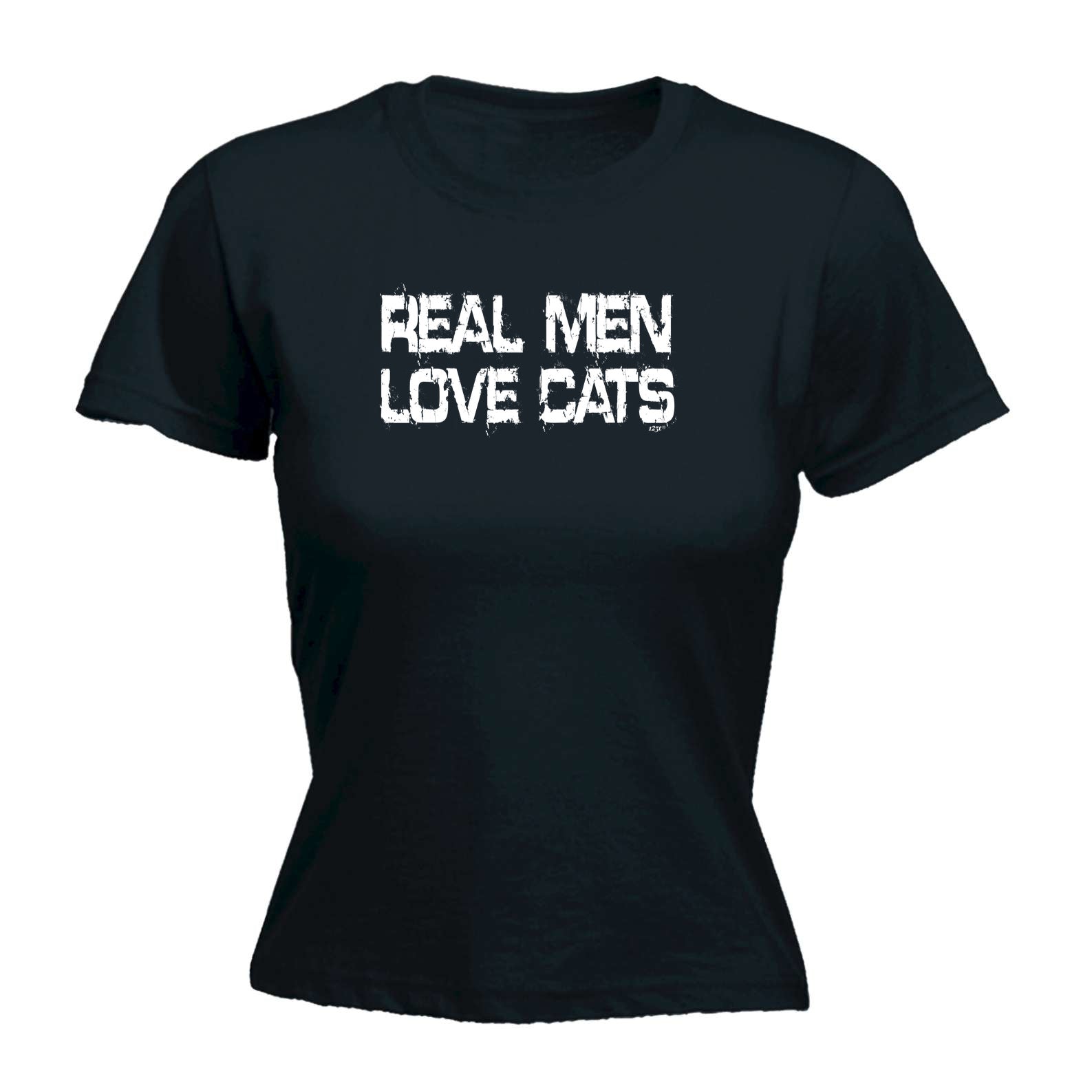 Real Men Love Cats - Funny Womens T-Shirt Tshirt