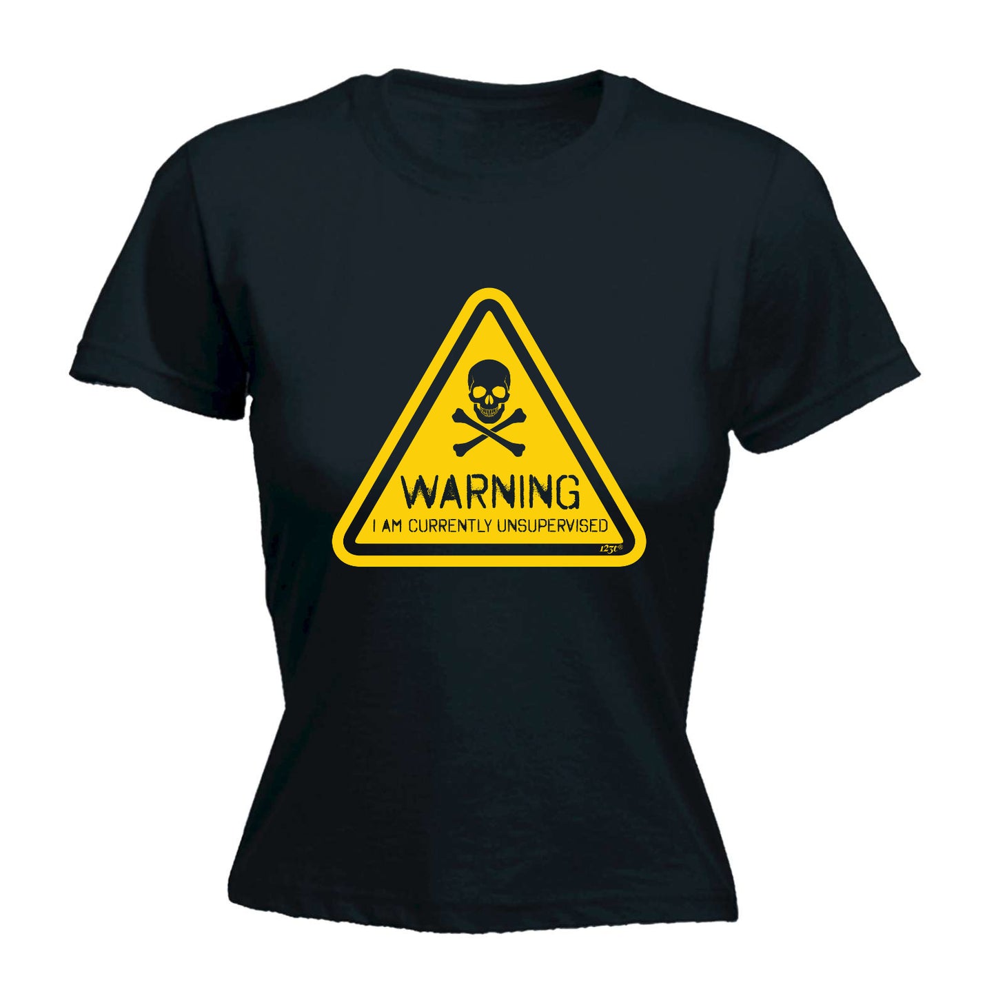 Warning Currently Unsupervised - Funny Womens T-Shirt Tshirt