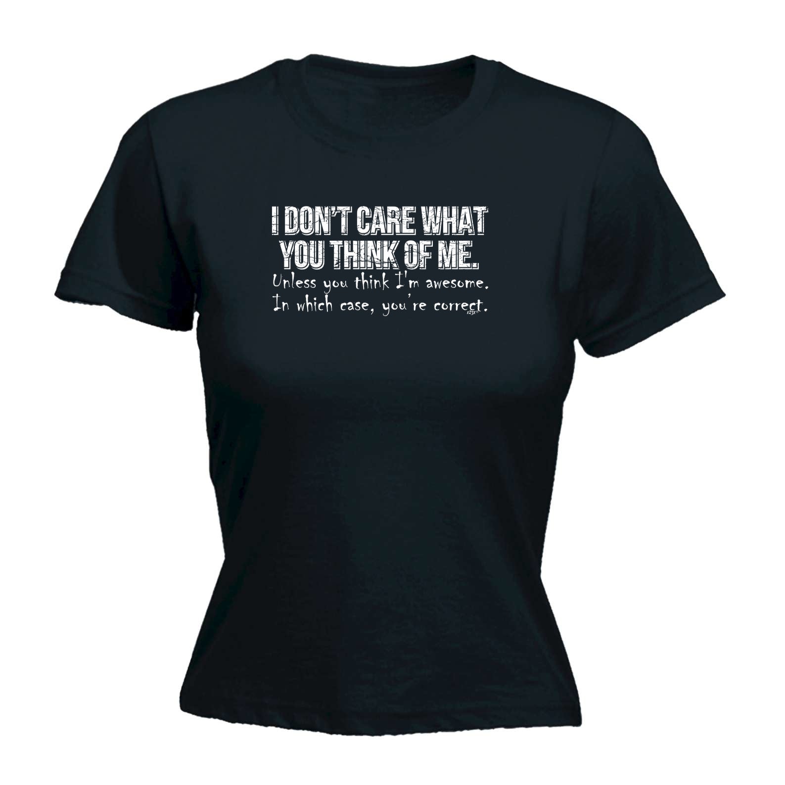Dont Care What You Think Of Me Unless You Think Im Awesome - Funny Womens T-Shirt Tshirt