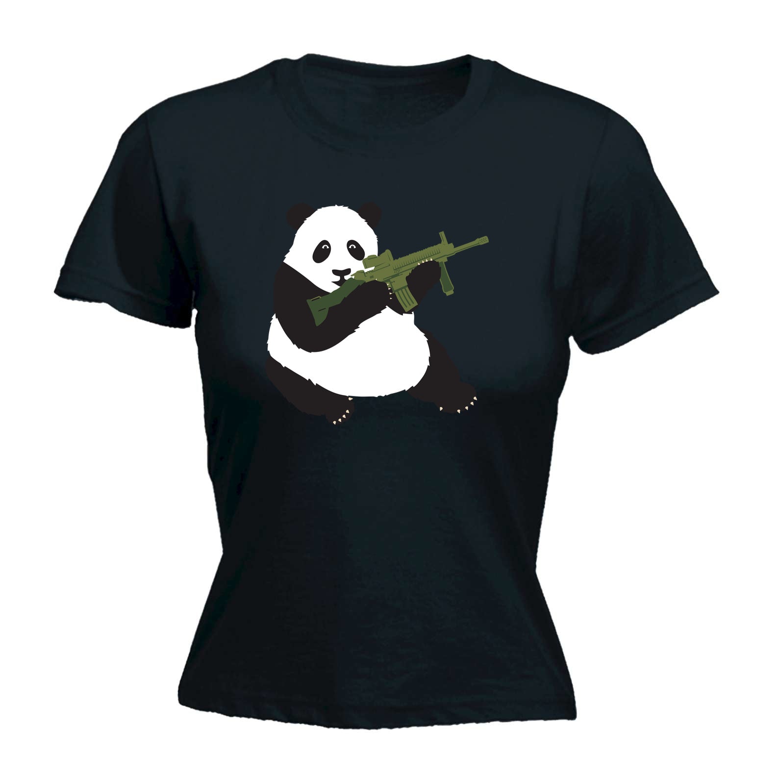 Armed Panda - Funny Womens T-Shirt Tshirt