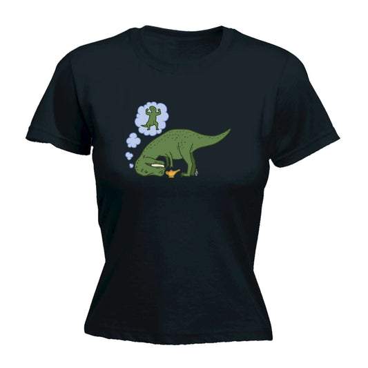Dinosaur Wish Lamp - Funny Womens T-Shirt Tshirt