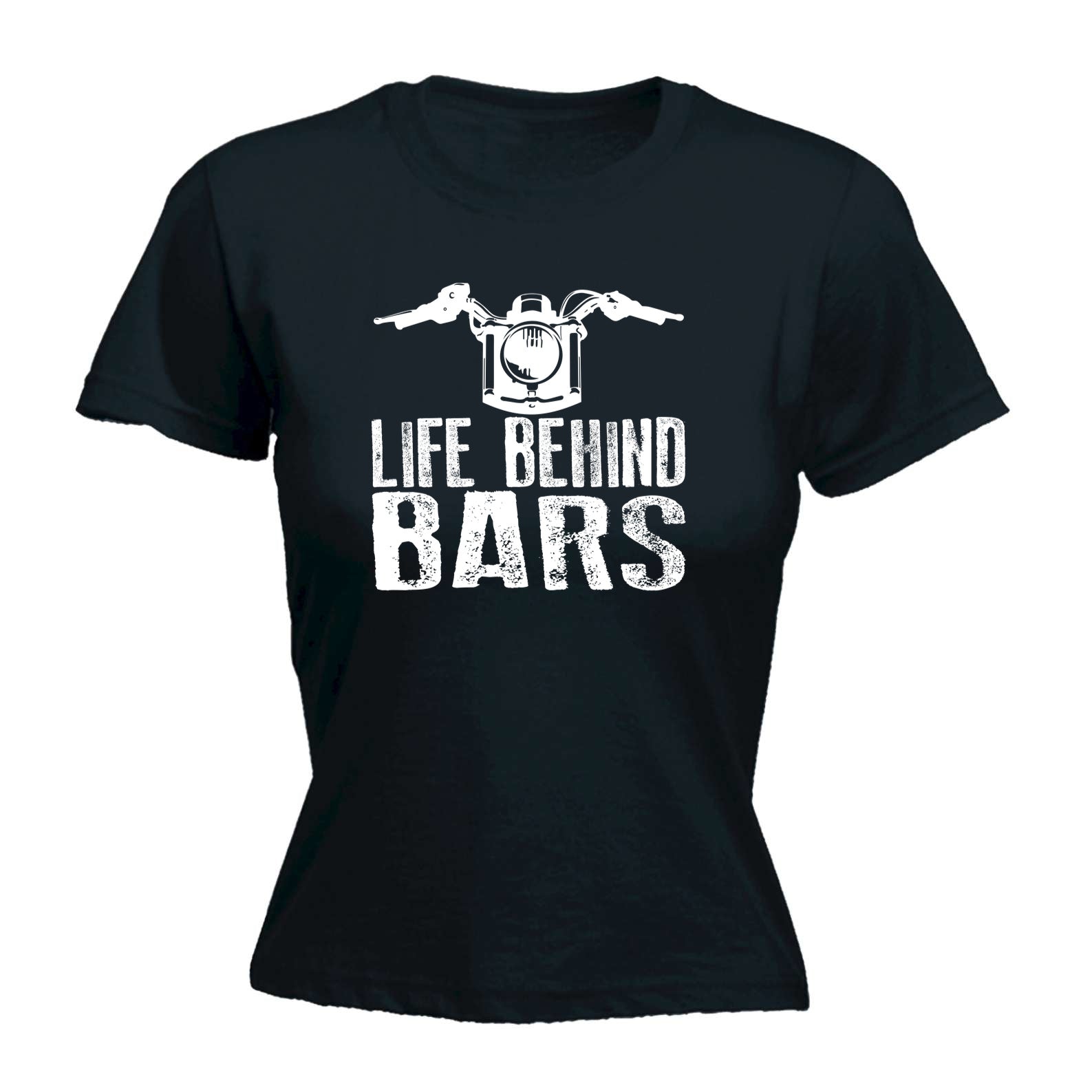 Life Behind Bars Moto - Funny Womens T-Shirt Tshirt