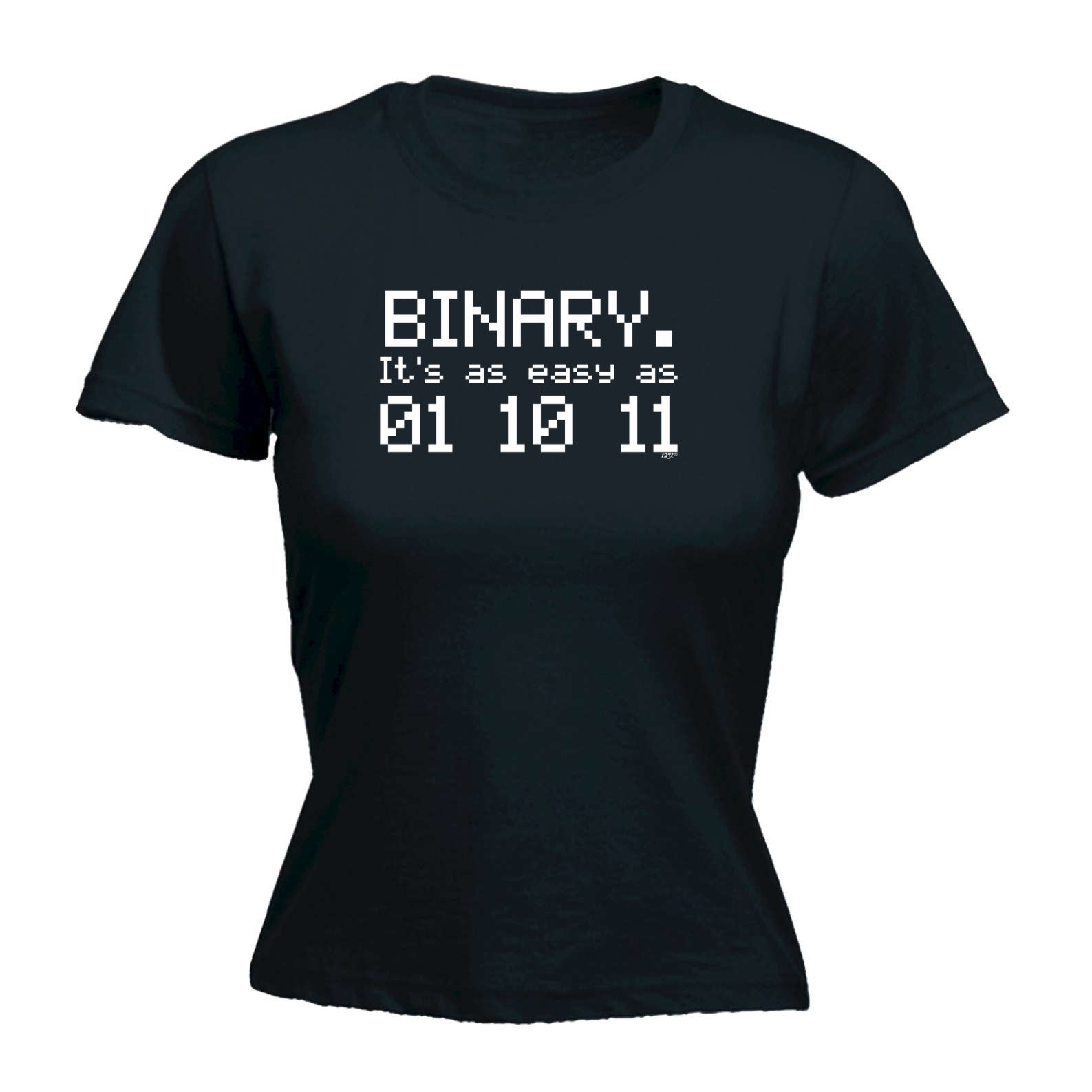 Binary Its As Easy As 01 10 11 - Funny Womens T-Shirt Tshirt