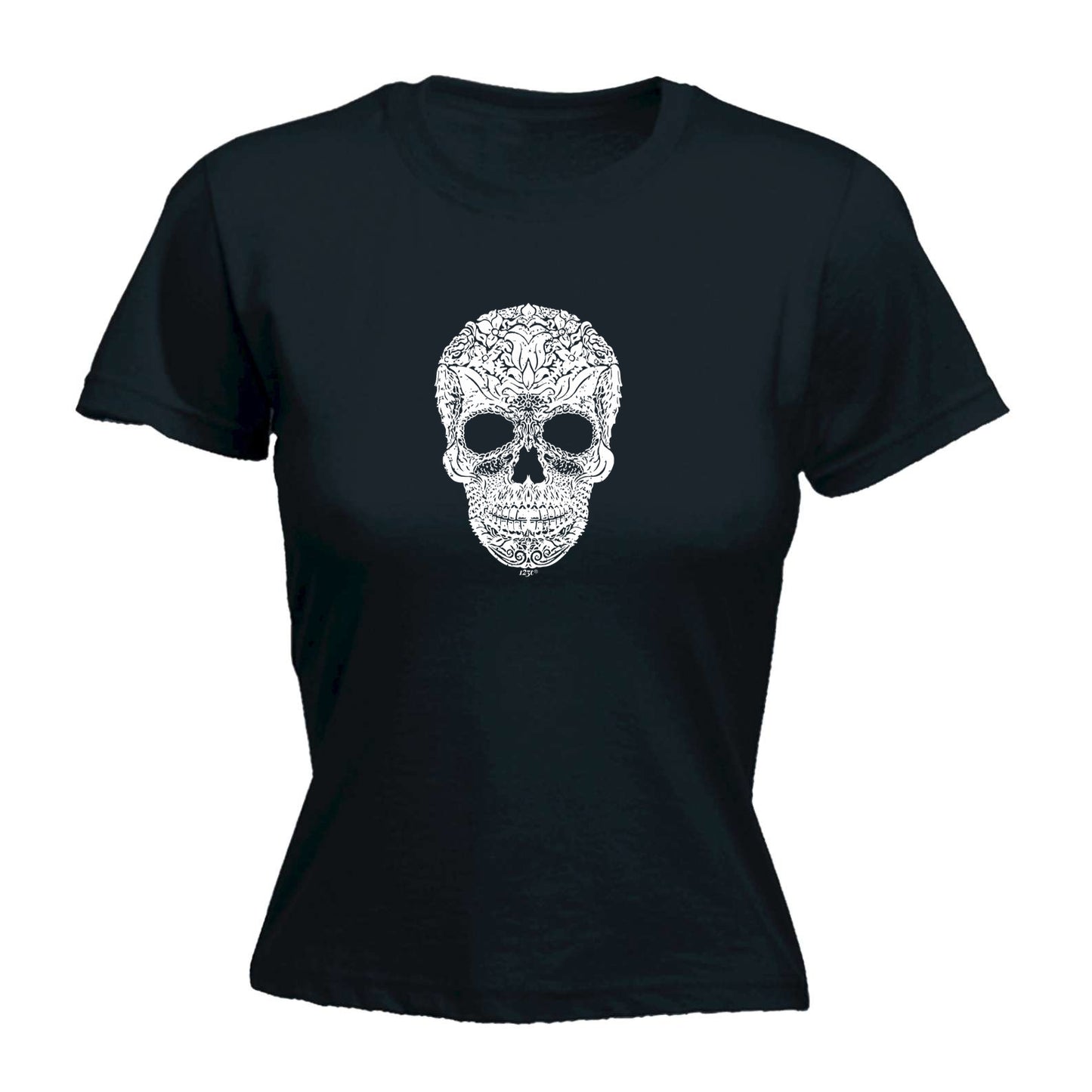 Artistic Skull - Funny Womens T-Shirt Tshirt