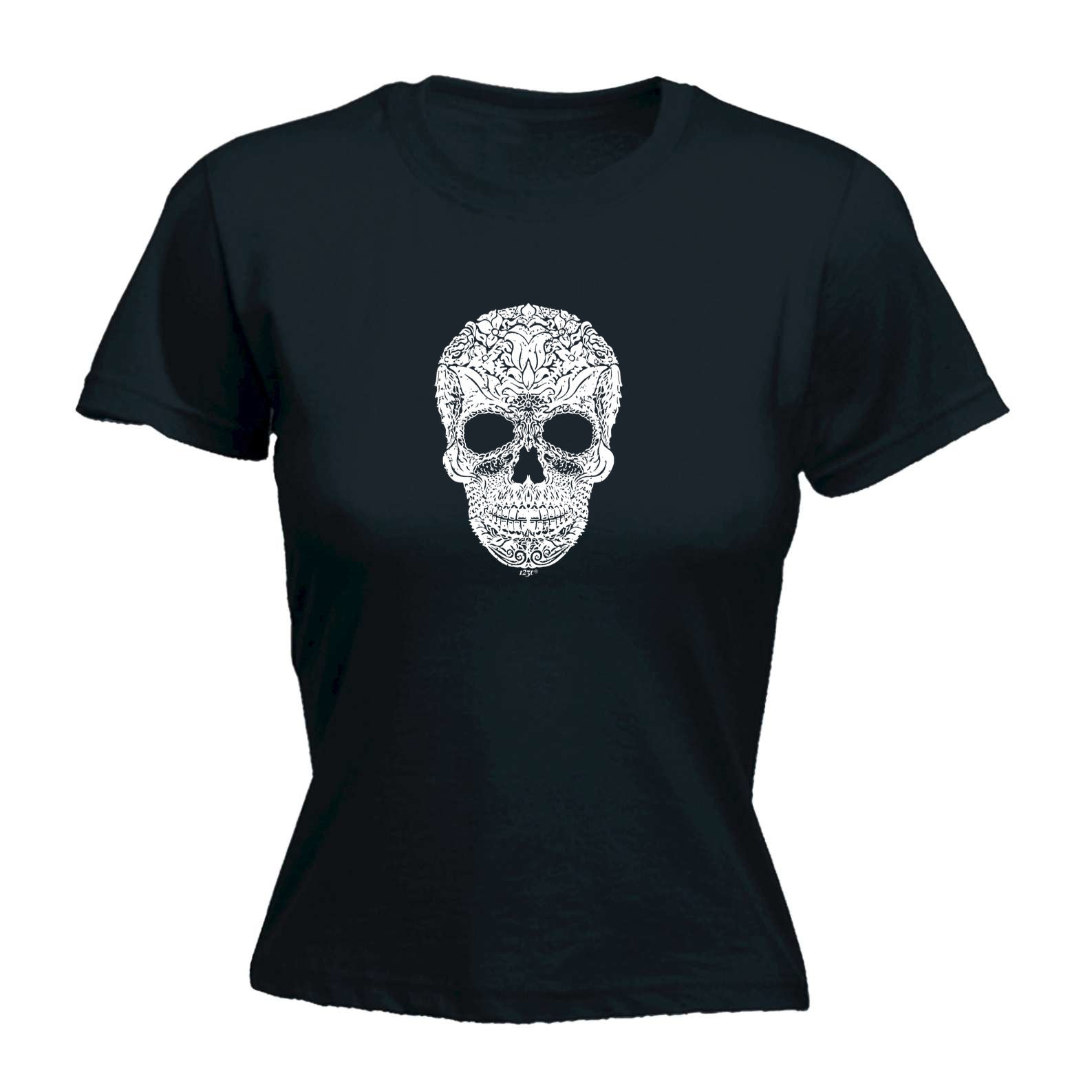 Artistic Skull - Funny Womens T-Shirt Tshirt