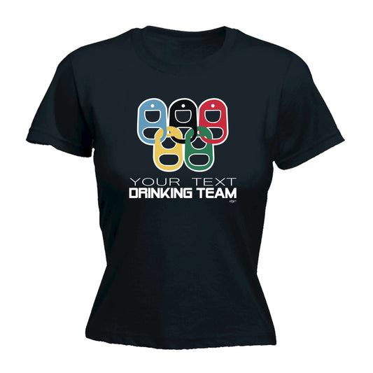Your Text Drinking Team Rings Personalised - Funny Womens T-Shirt Tshirt