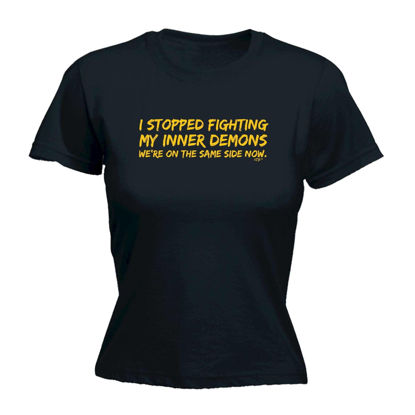 Stopped Fighting My Inner Demons - Funny Womens T-Shirt Tshirt