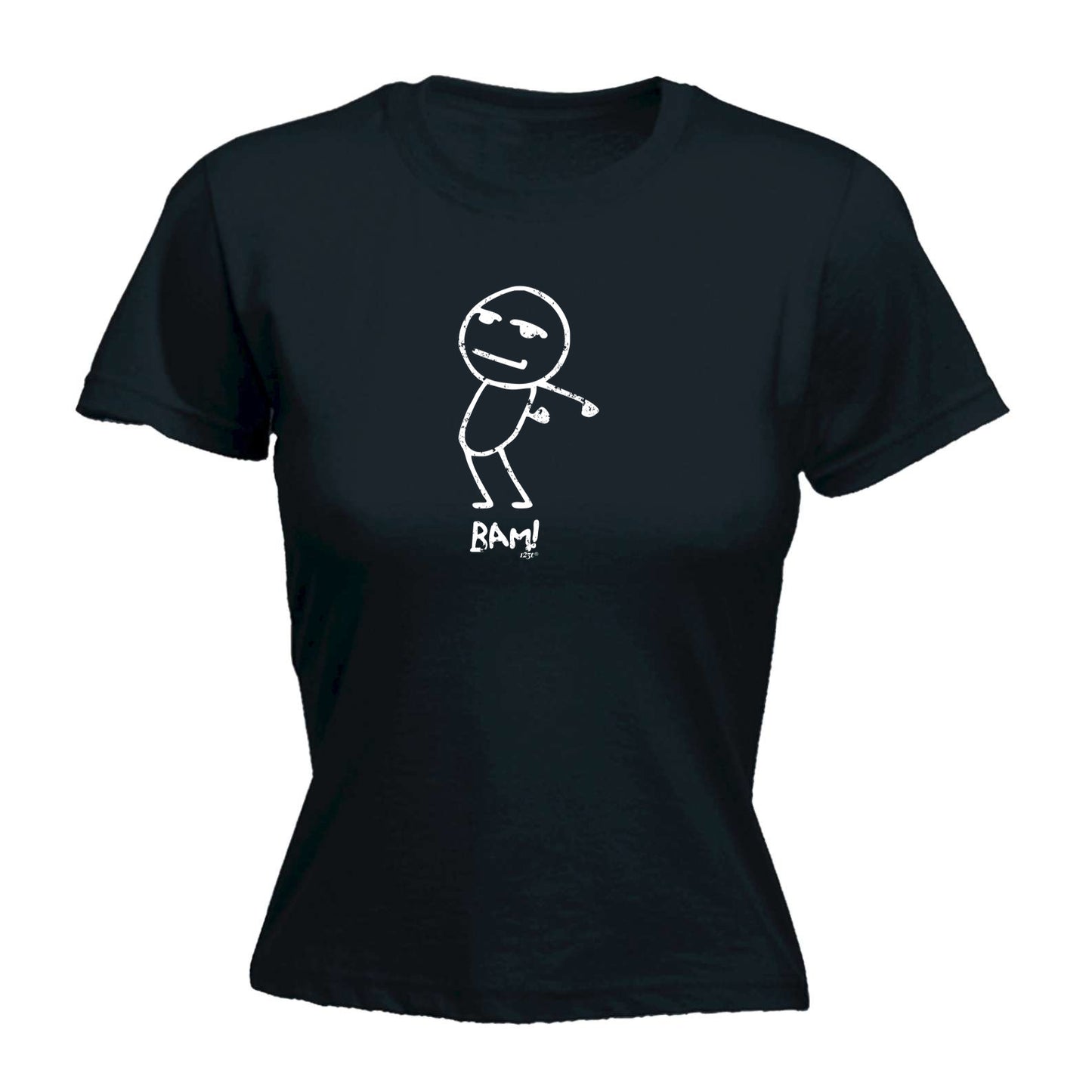 Bam Stickman - Funny Womens T-Shirt Tshirt