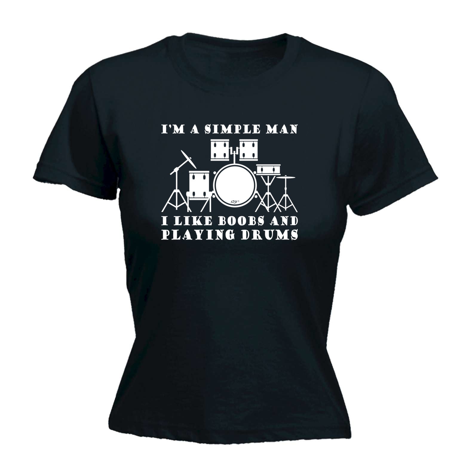 I'M Simple B  B Playing Drums Music - Funny Womens T-Shirt Tshirt