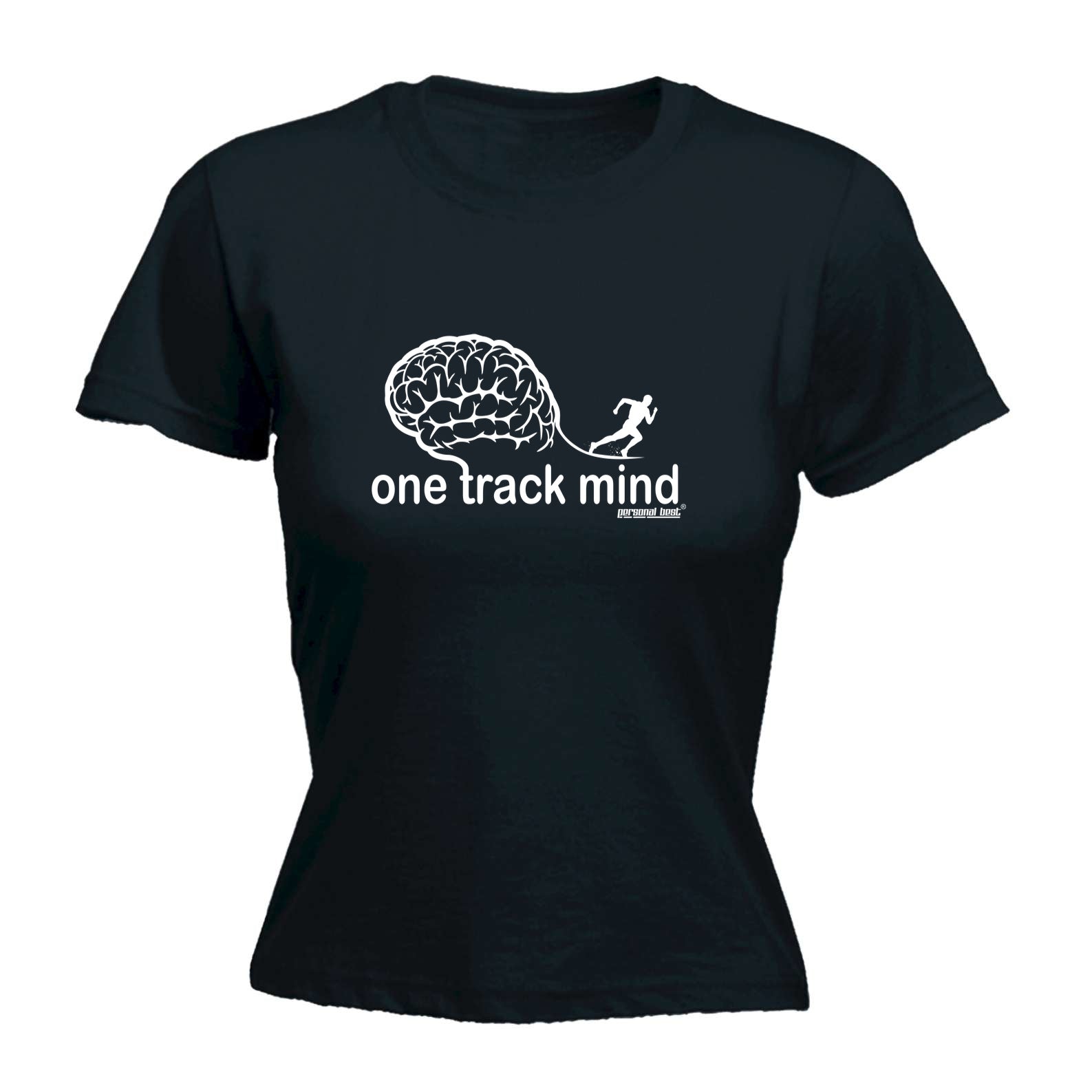 One Track Mind Running - Funny Womens T-Shirt Tshirt