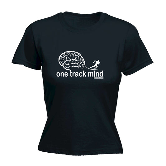 One Track Mind Running - Funny Womens T-Shirt Tshirt