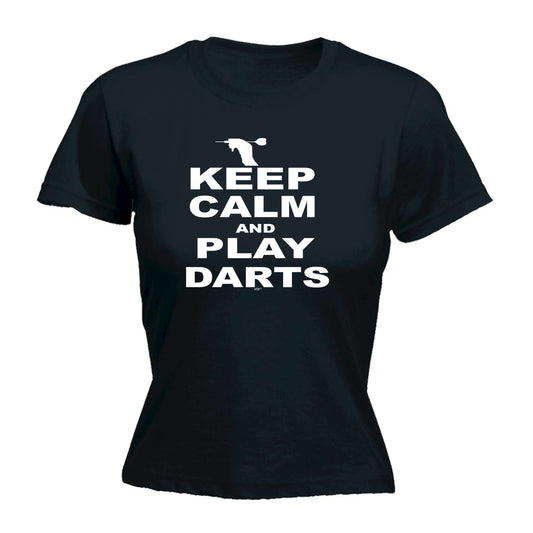 Keep Calm And Play Darts - Funny Womens T-Shirt Tshirt
