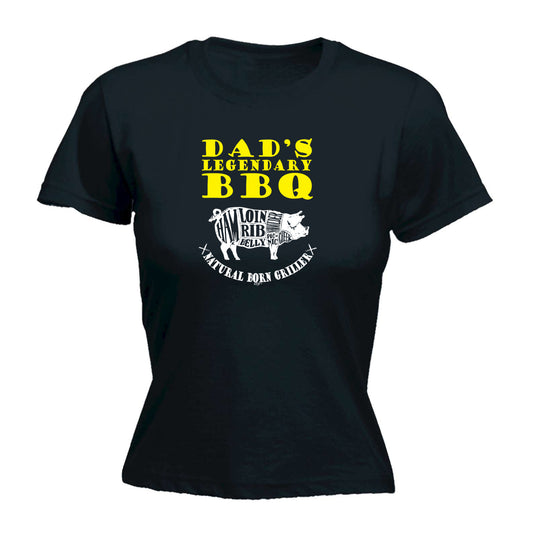 Dad Legendary Bbq Barbeque - Funny Womens T-Shirt Tshirt