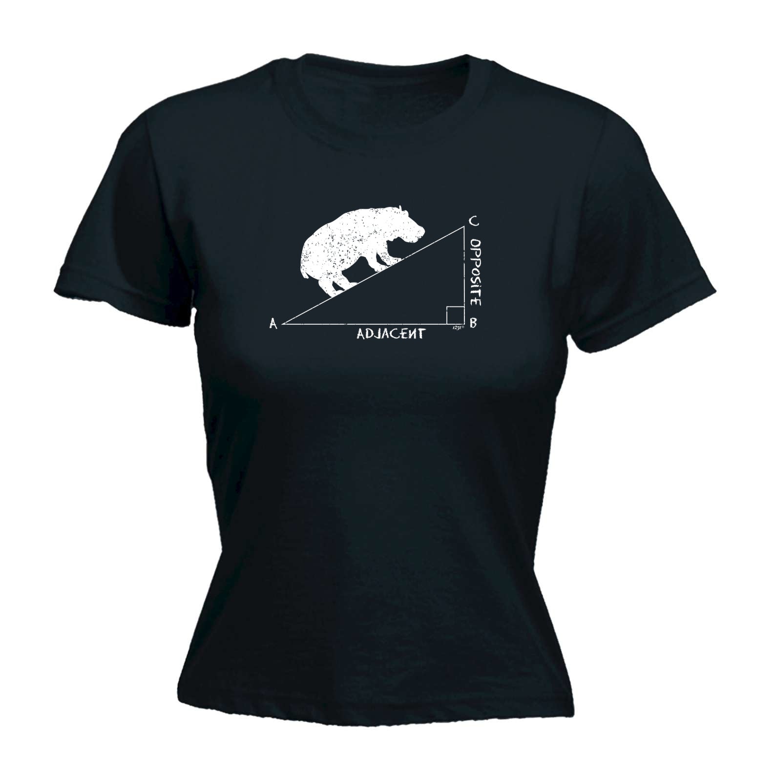 Hypotenuse Hippo Hippopotamus - Funny Womens T-Shirt Tshirt