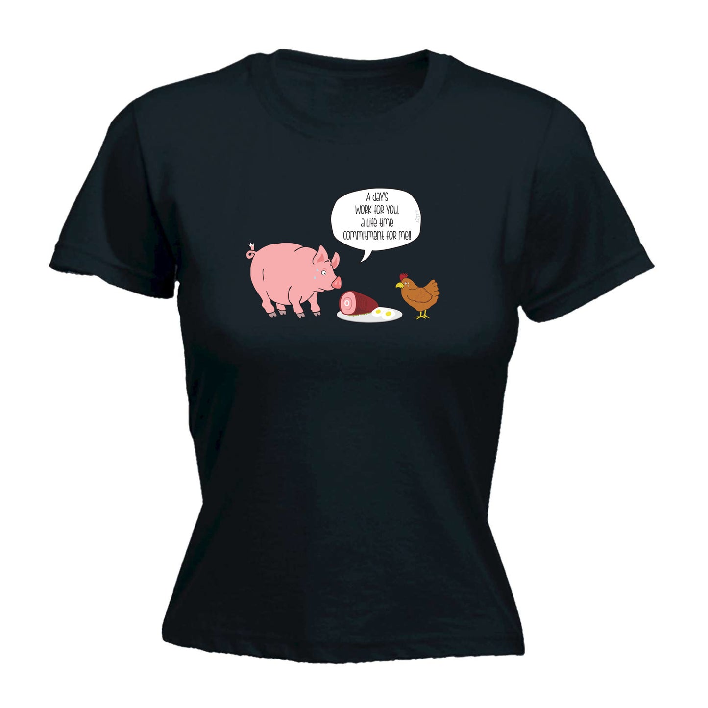 A Days Work Life Time Commitment - Funny Womens T-Shirt Tshirt