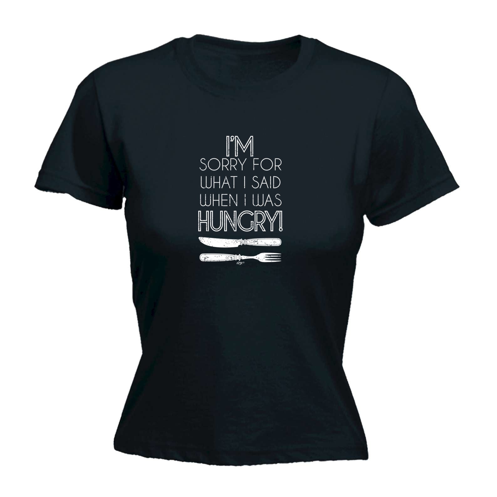 Im Sorry For What Said When Hungry Fork Knife - Funny Womens T-Shirt Tshirt