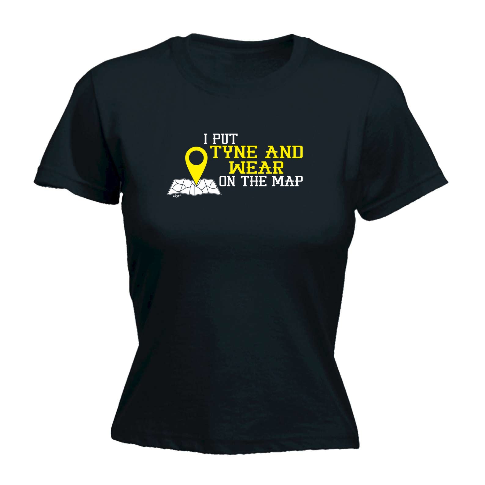 Put On The Map Tyne Wear - Funny Womens T-Shirt Tshirt