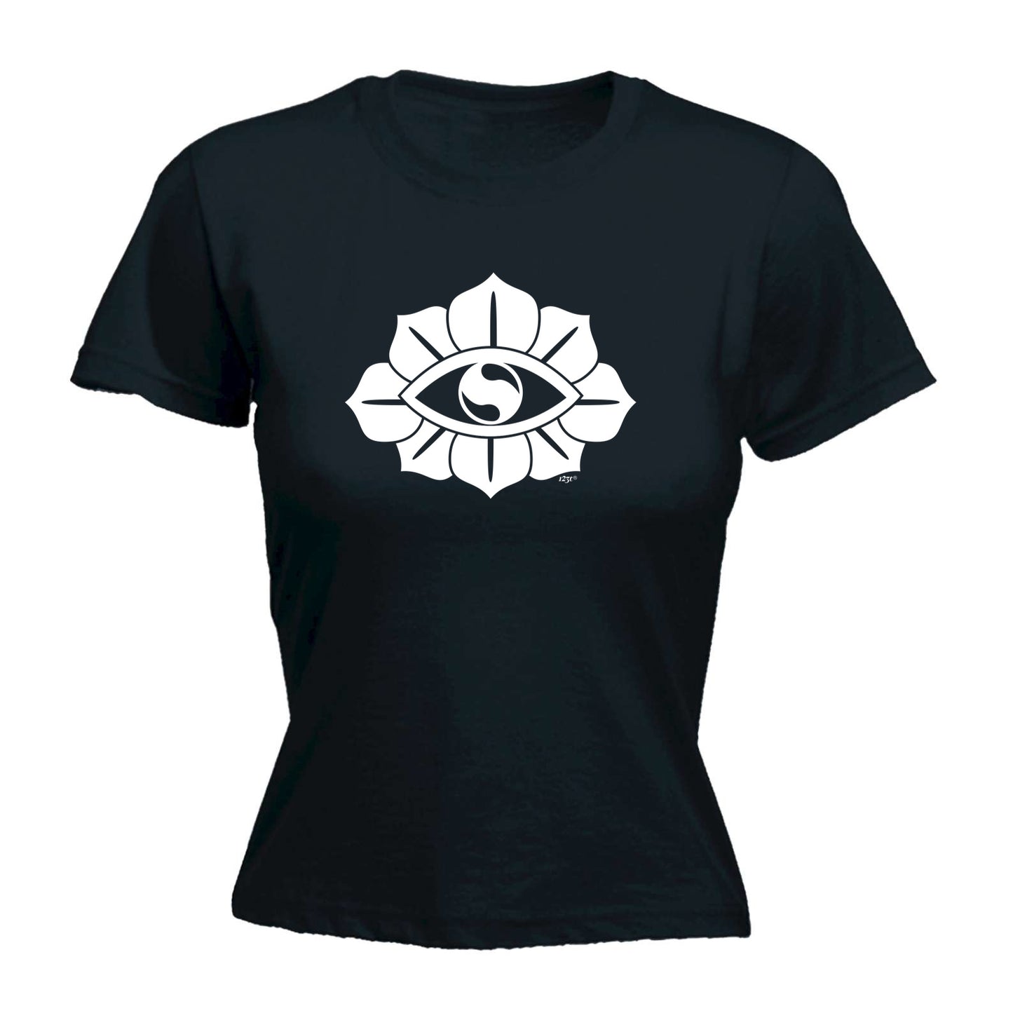 Festival Flower Eye White - Funny Womens T-Shirt Tshirt