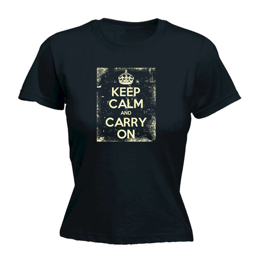 Keep Calm And Carry On Frame - Funny Womens T-Shirt Tshirt