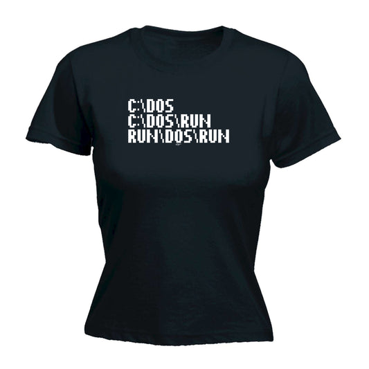 C Dos Run Computer - Funny Womens T-Shirt Tshirt