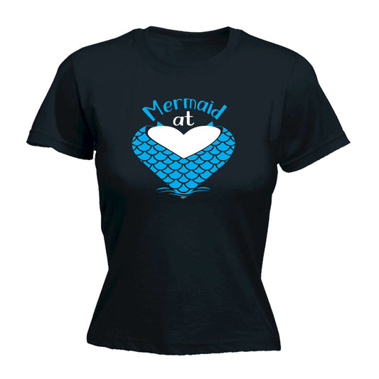 Mermaid At Heart - Funny Womens T-Shirt Tshirt