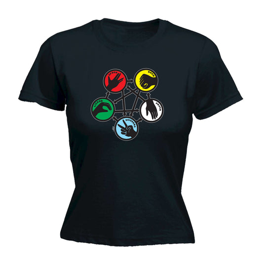 Rock Spock Colour - Funny Womens T-Shirt Tshirt