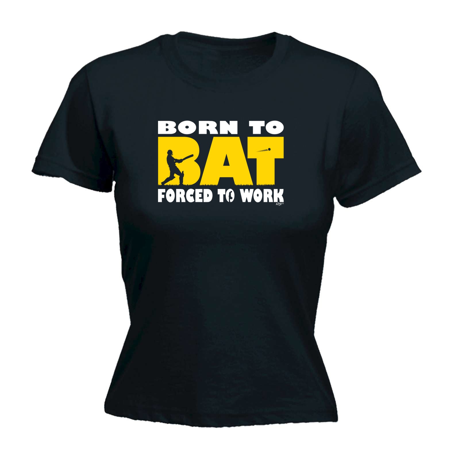 Born To Bat Cricket - Funny Womens T-Shirt Tshirt