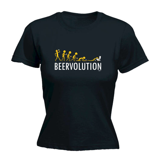 Beervolution Beer Evolution - Funny Womens T-Shirt Tshirt