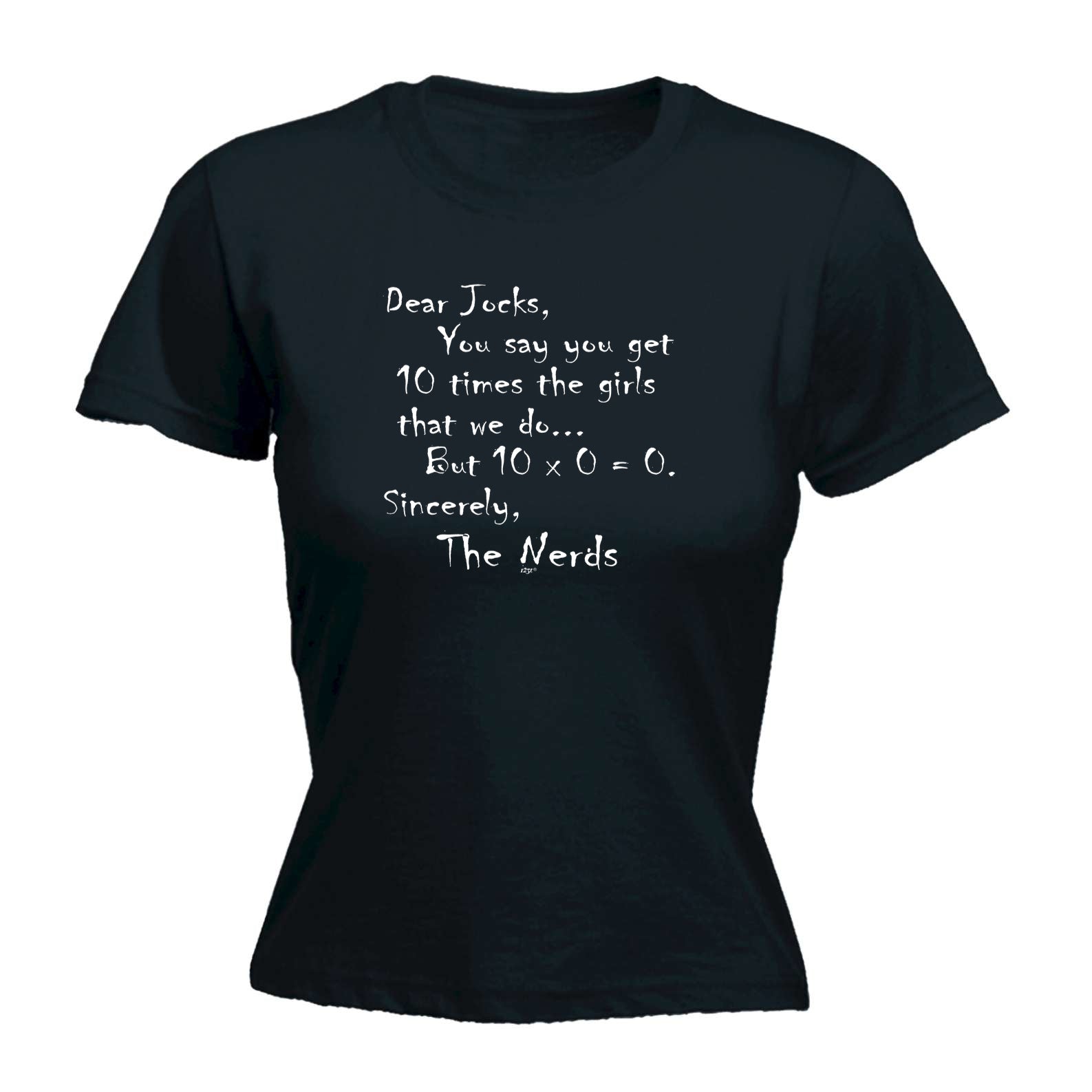 Dear Jocks Nerd College - Funny Womens T-Shirt Tshirt