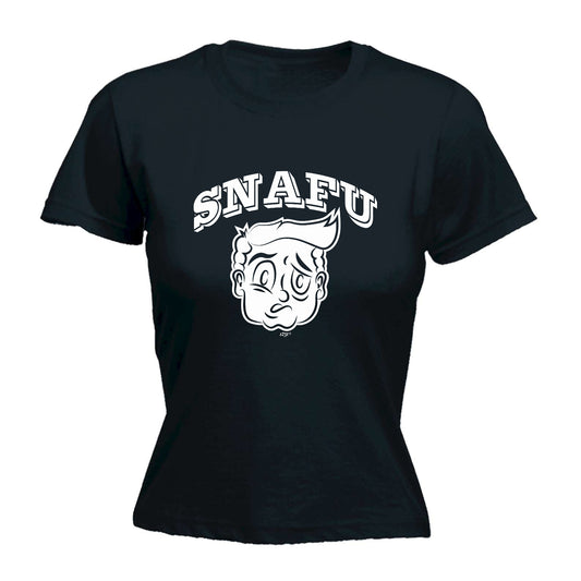 Snafu Face - Funny Womens T-Shirt Tshirt