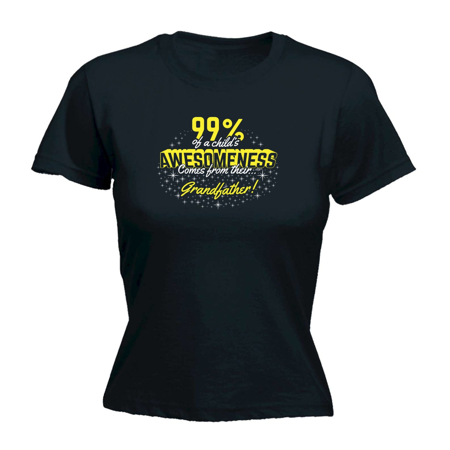 99 Of Awesomeness Comes From Grandfather - Funny Womens T-Shirt Tshirt