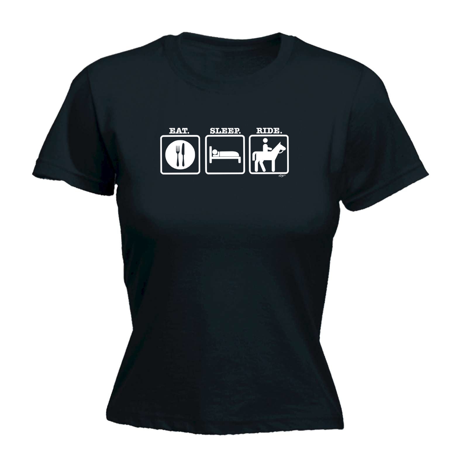 Eat Sleep Ride Horse - Funny Womens T-Shirt Tshirt